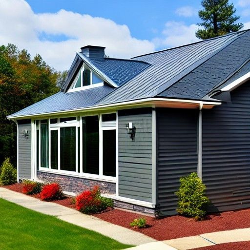 Black standing seam metal roof in Prince Edward County.