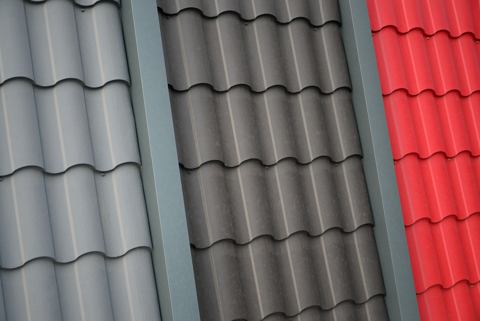 This is a close up image of roofing tiles used by Oshawa Metal Roofing.