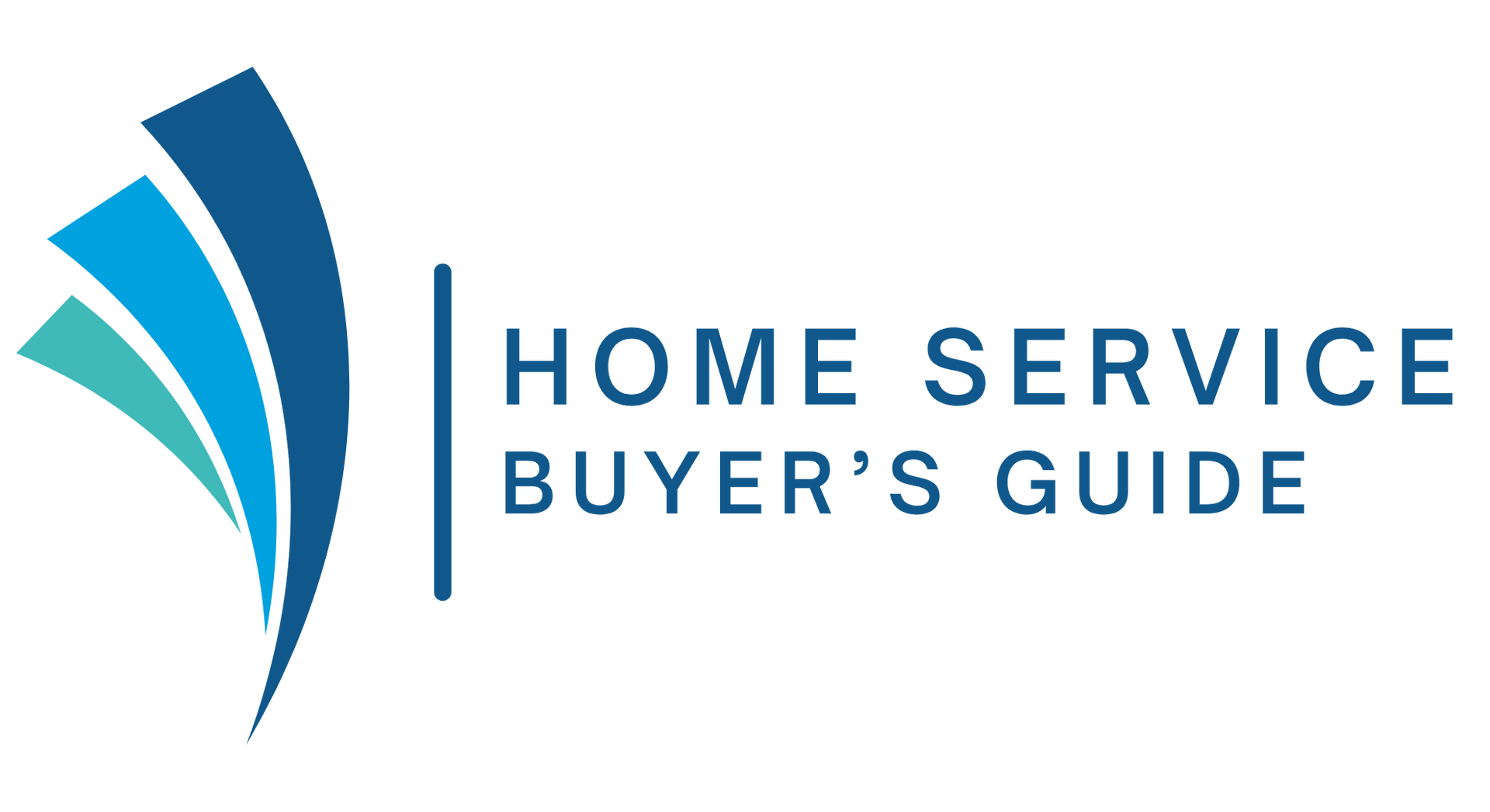 Logo: "Home Service Buyer's Guide" with abstract blue and teal design.