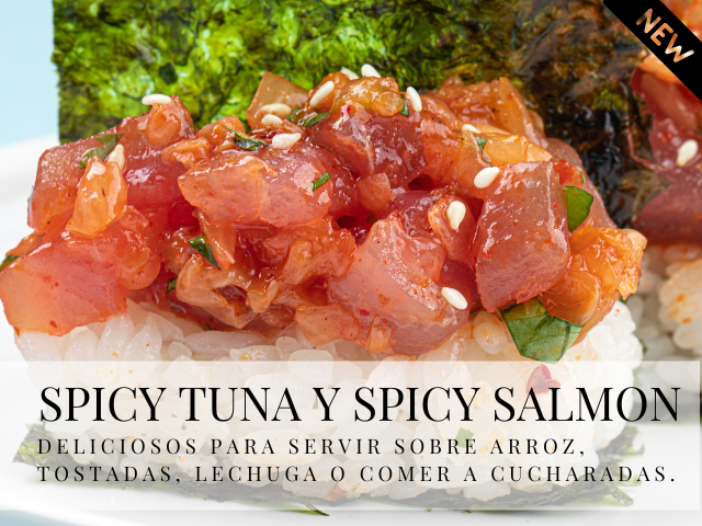 spicy tuna y spicy salmon