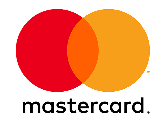 El logo de Mastercard es un círculo rojo y naranja.