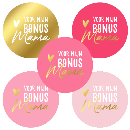 Sticker | Bonus mama | 5 stuks
