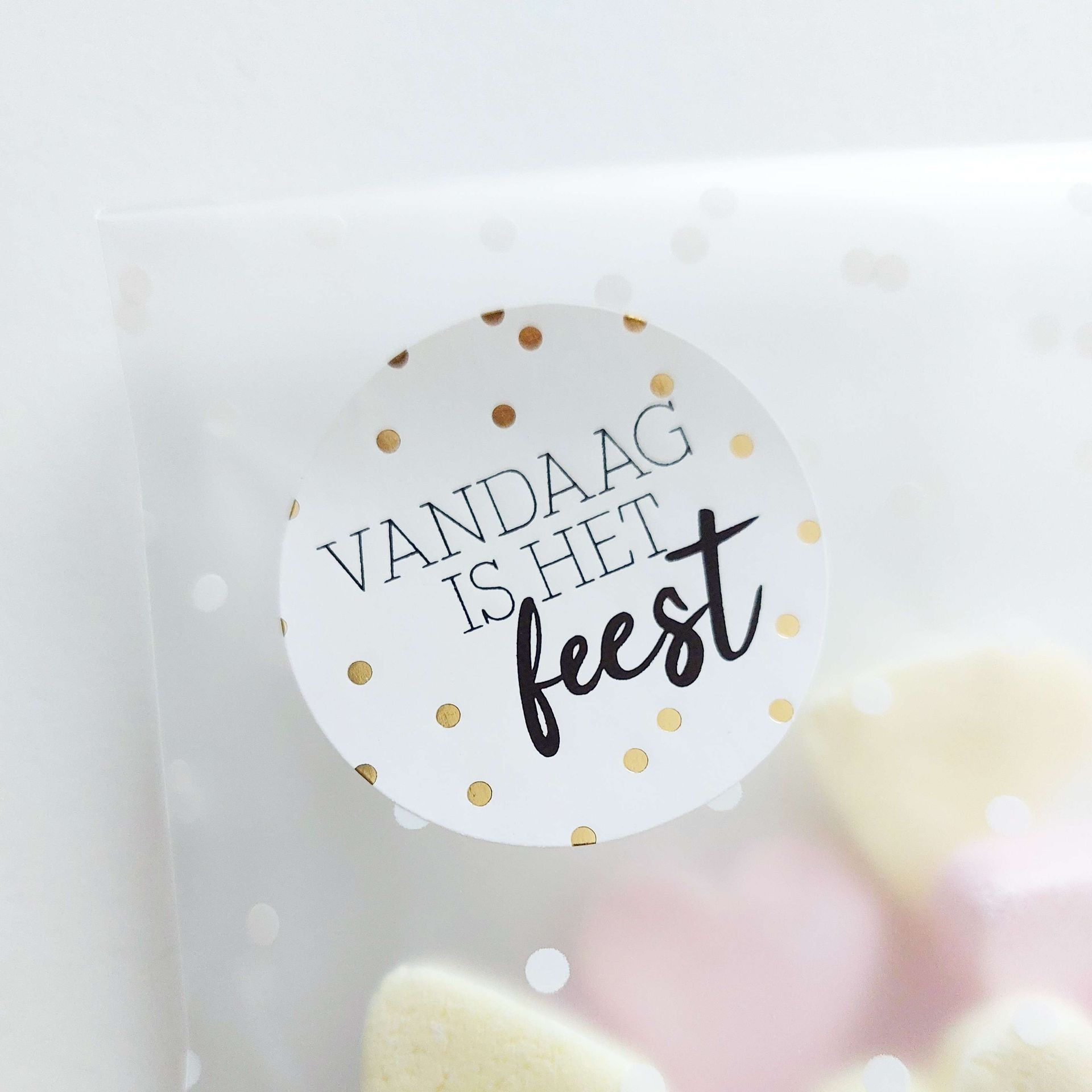 Sticker | Vandaag is het feest | 5 stuks