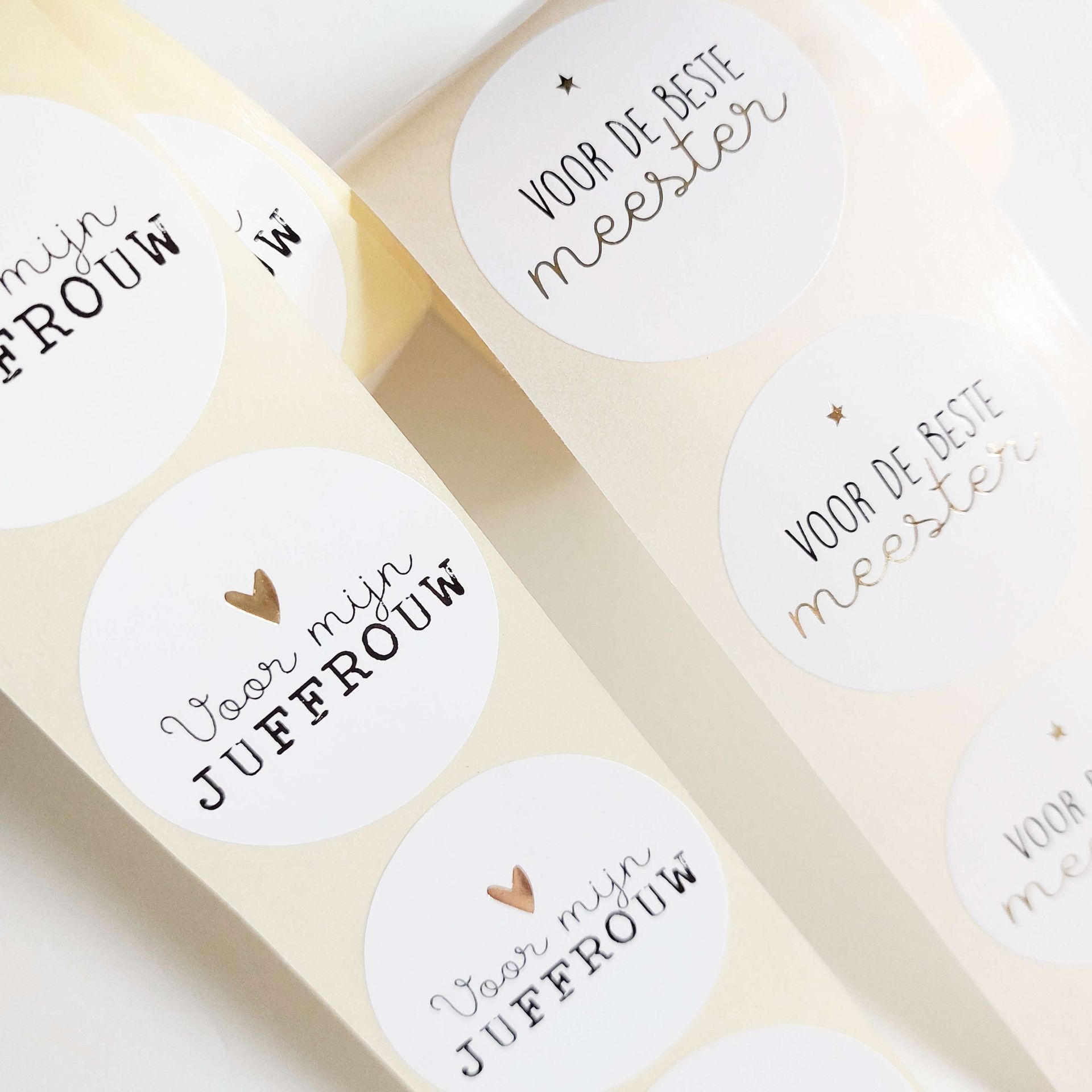 Sticker | Voor mijn juffrouw | 5 stuks