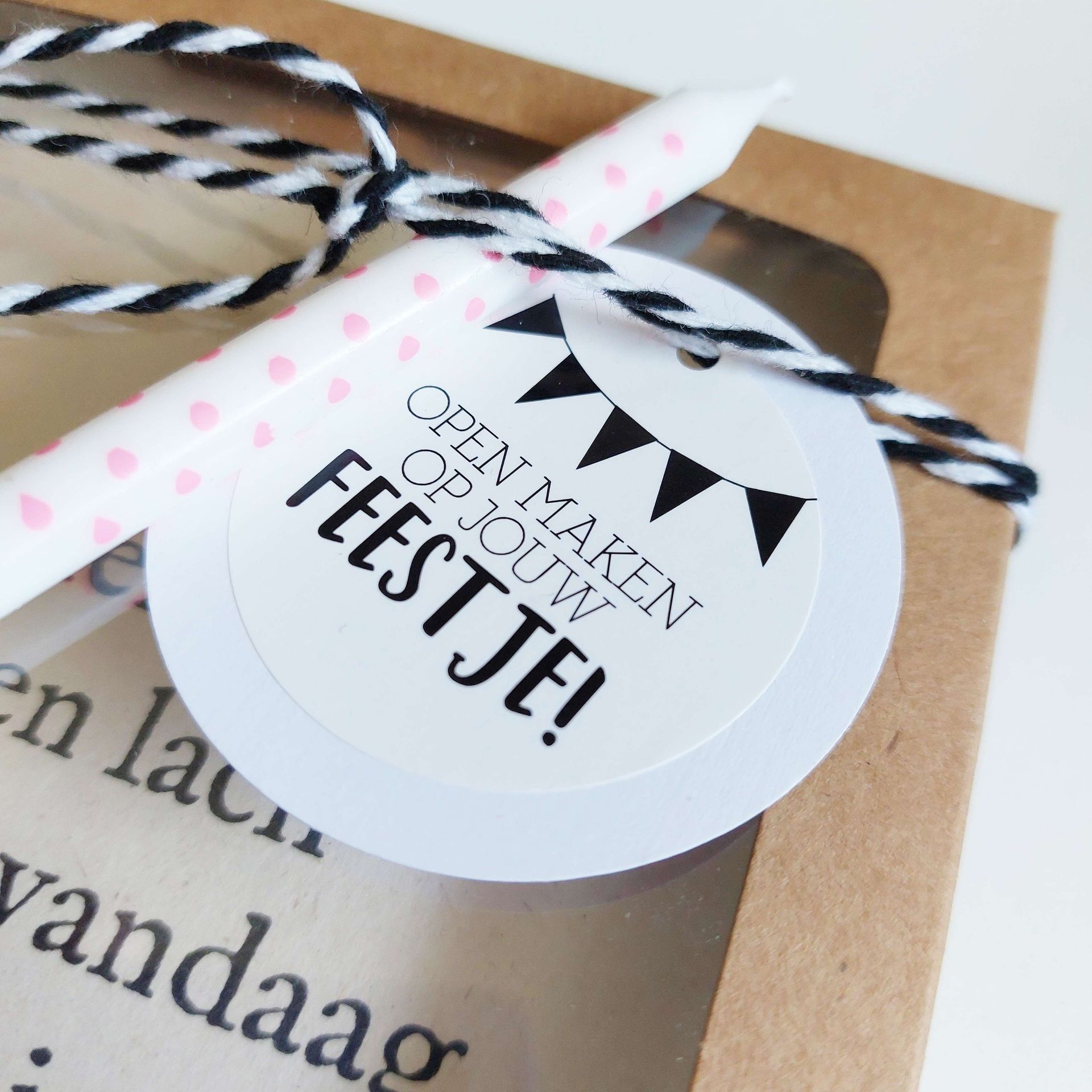 Sticker | Open maken op jouw feestje | 5 stuks