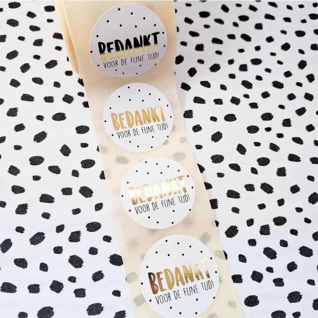 Sticker | Bedankt voor de fijne tijd | 5 stuks