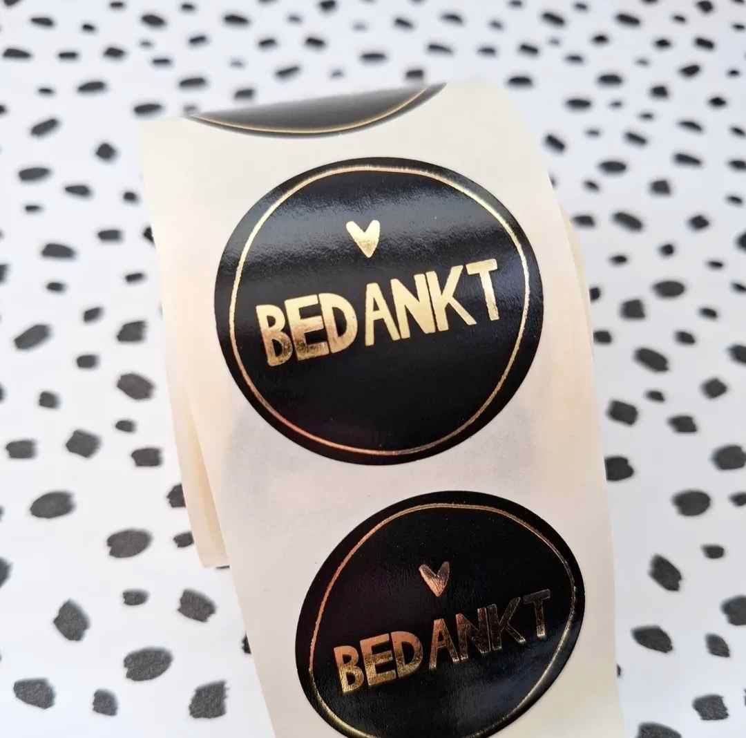 Sticker | Bedankt | 5 stuks