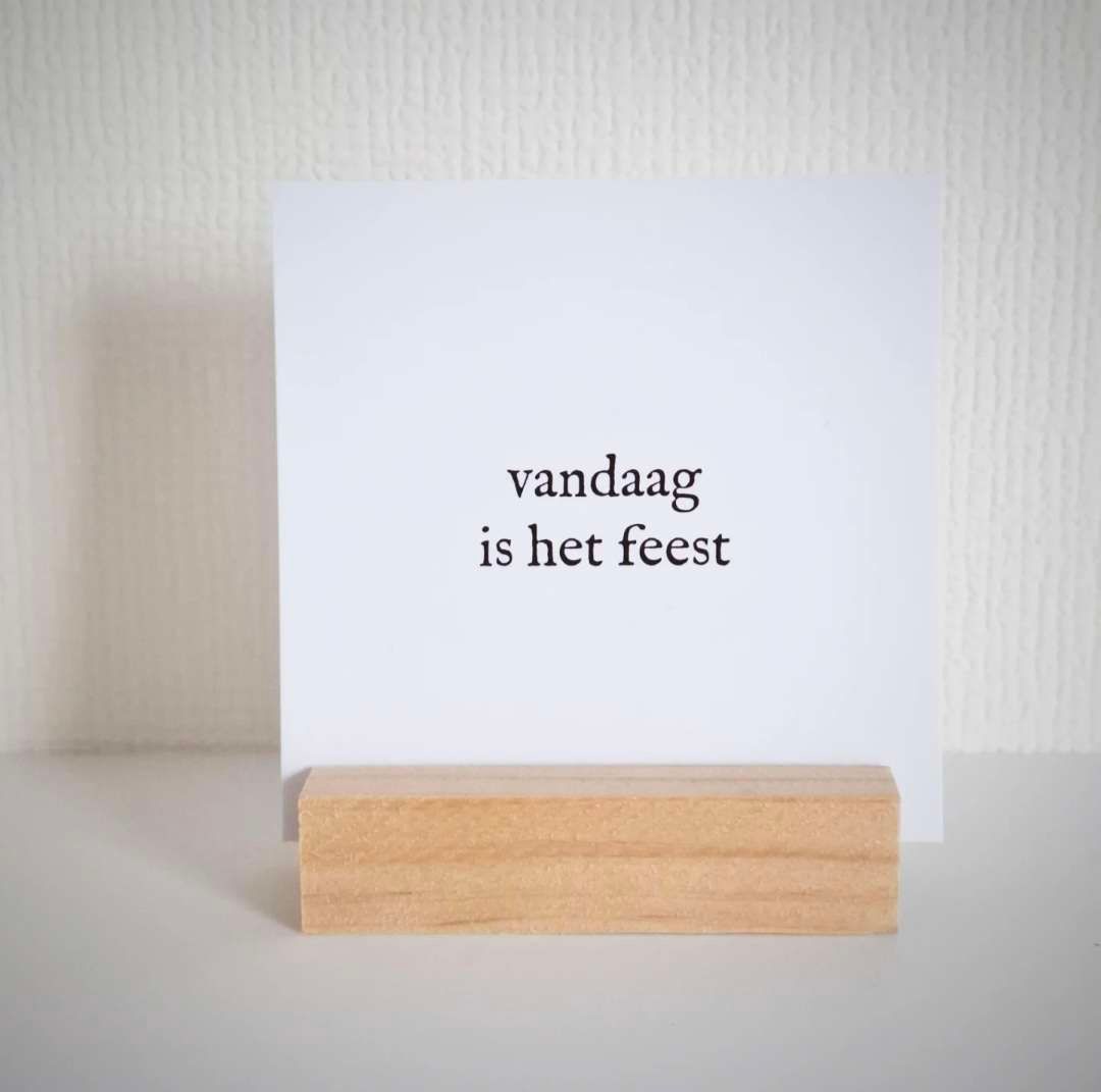 Minikaartje | Vandaag is het feest