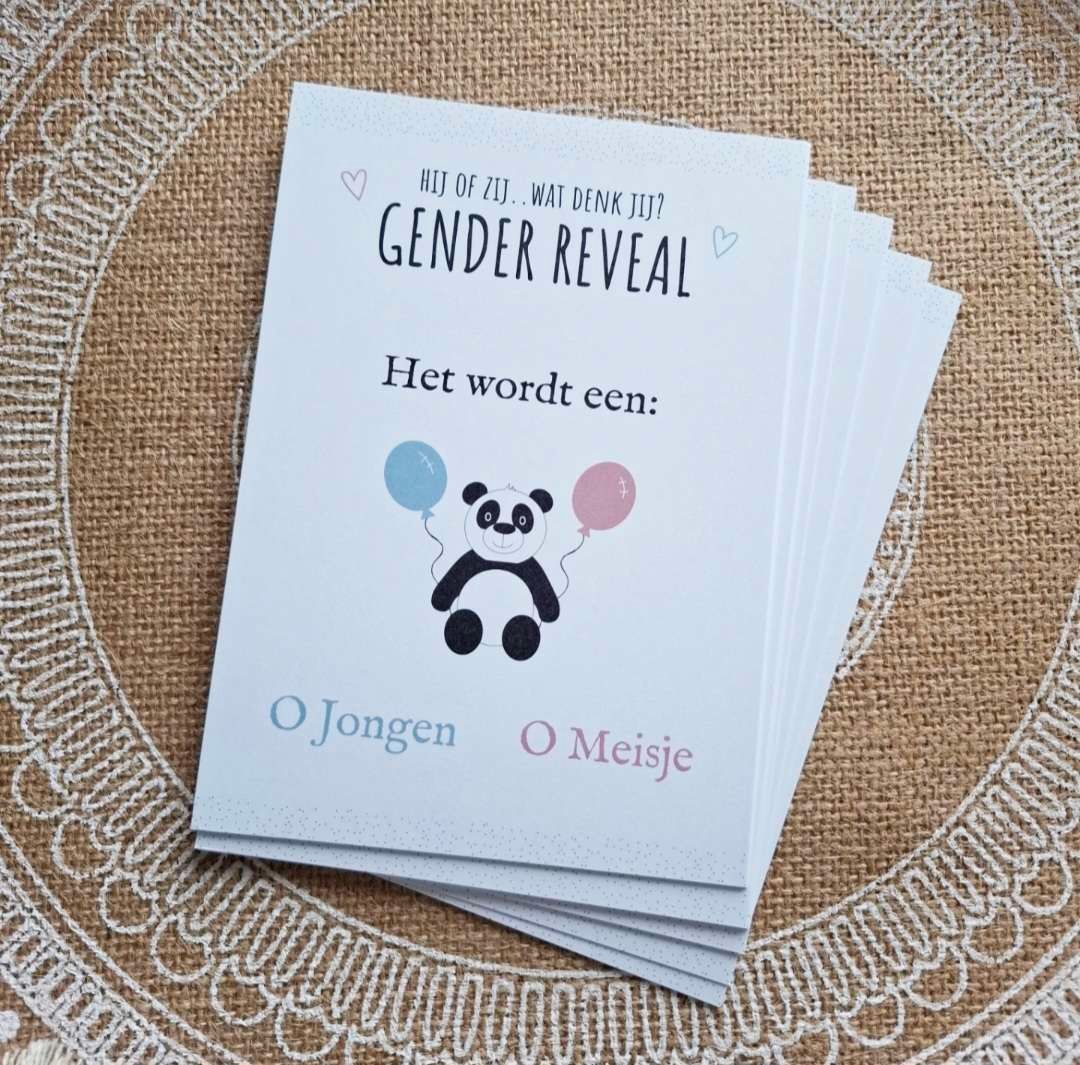 Invulkaart Gender reveal | 10 stuks