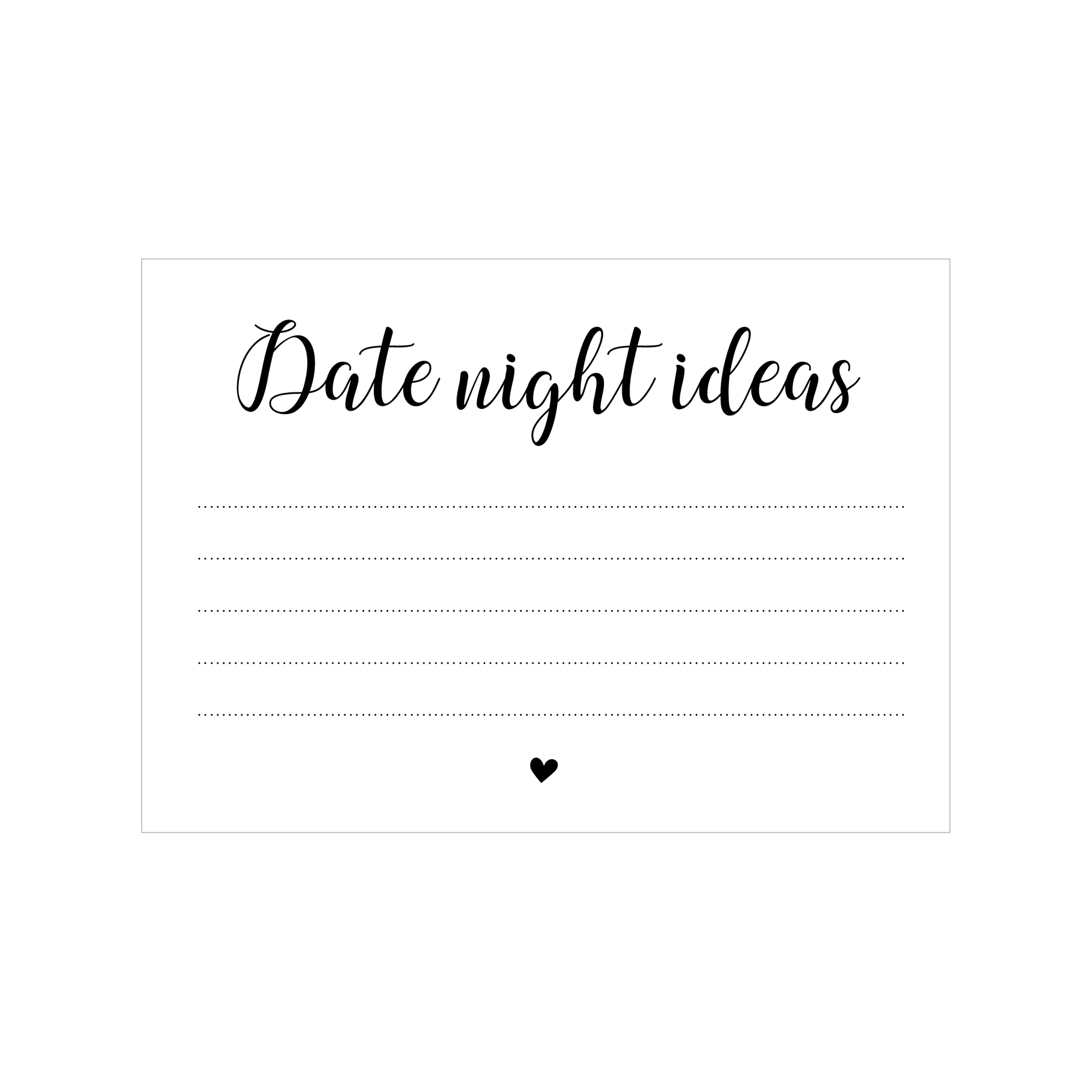 Invulkaart Date Night | 25 stuks