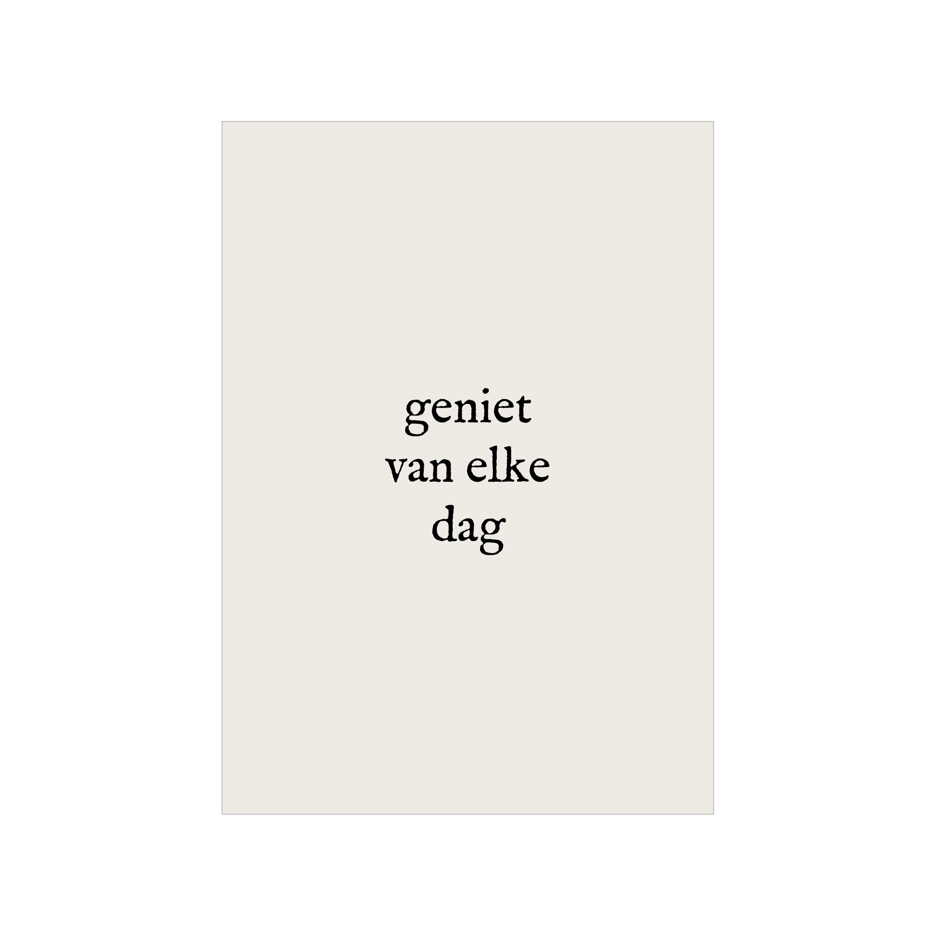 Kaart | Geniet van elke dag