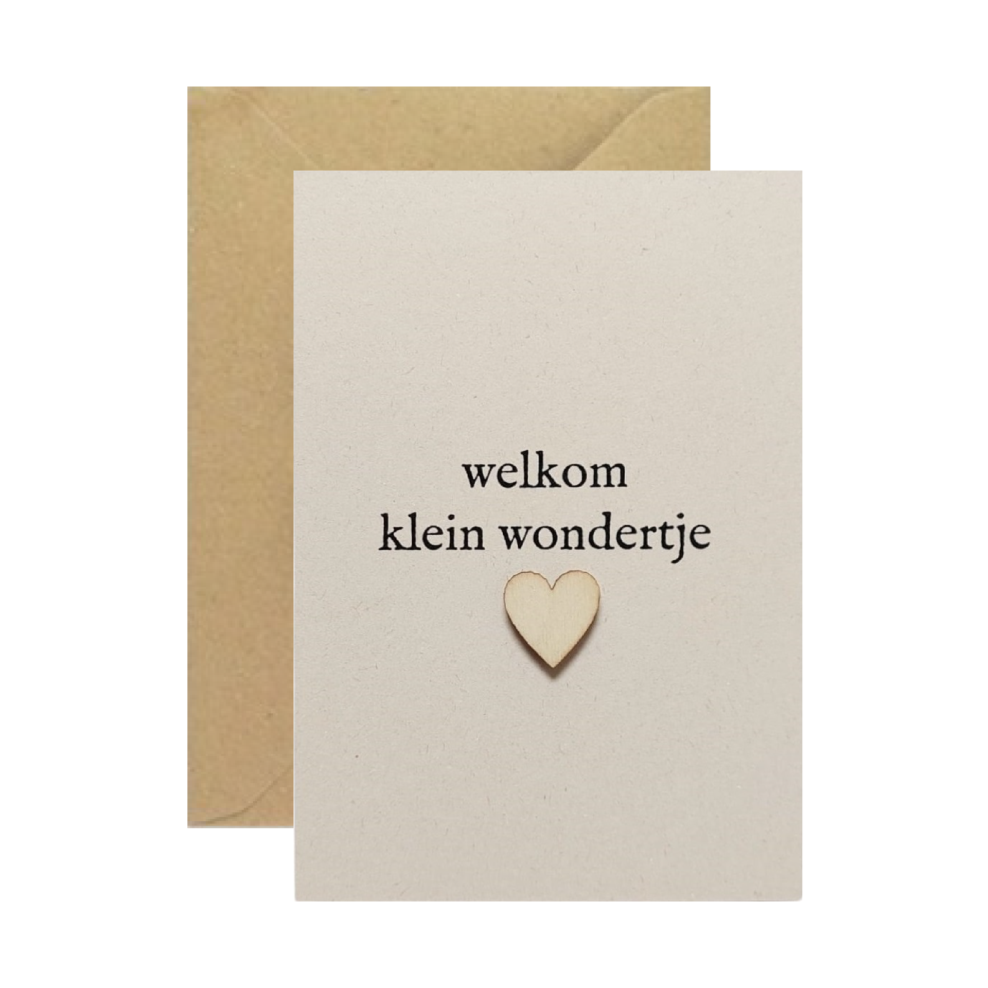 Kaart met hartje | Welkom klein wondertje