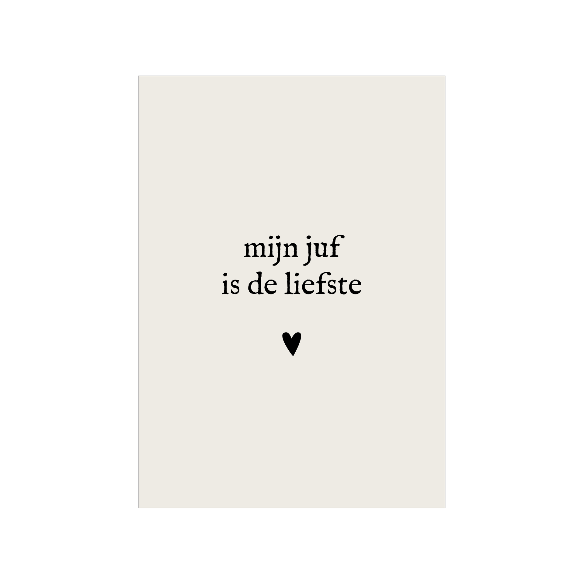 Kaart | Mijn juf is de liefste