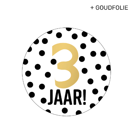 Sticker | 3 jaar | 5 stuks