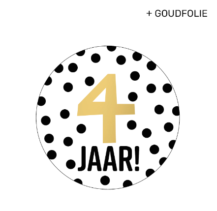 Sticker | 4 jaar | 5 stuks