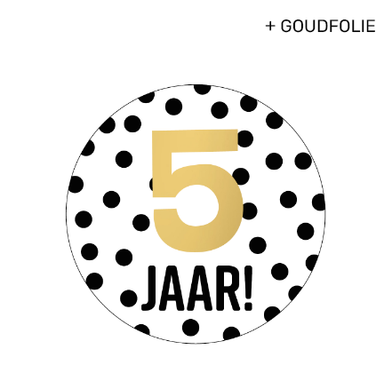 Sticker | 5 jaar | 5 stuks