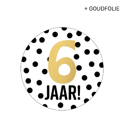 Sticker | 6 jaar | 5 stuks