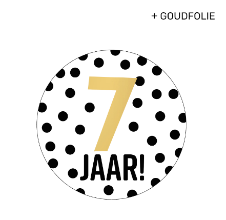 Sticker | 7 jaar | 5 stuks