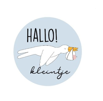 Sticker | Hallo kleintje | 5 stuks