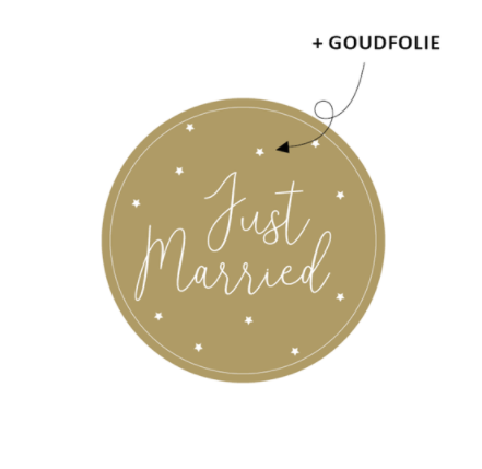 Sticker | Just married | 5 stuks