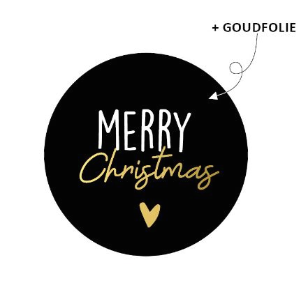 Sticker | Merry Christmas | 5 stuks