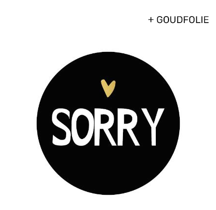 Sticker | Sorry | 5 stuks