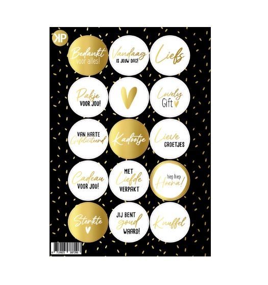 Stickervel A5 | Zwart/Goud