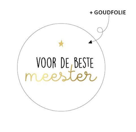 Sticker | Voor de beste meester | 5 stuks