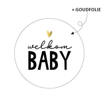 Sticker | Welkom baby | 5 stuks