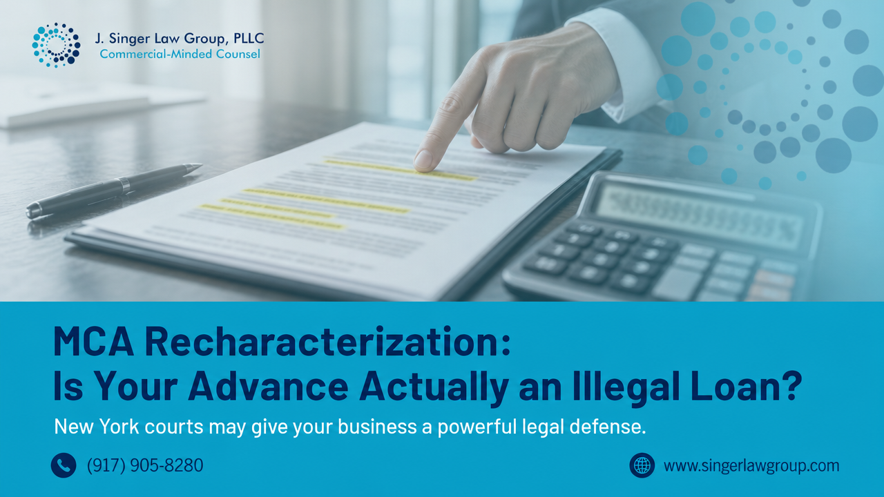 Challenge Your Merchant Cash Advance as an Illegal Loan