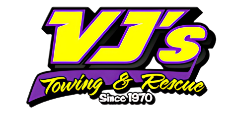 VJ's Towing & Rescue Logo – 12450 Williams Rd, Perrysburg, OH 43551 – Call (419) 874-3251 – Serving Wood & Lucas County with 24/7 Towing, Recovery, and Roadside Assistance Since 1970