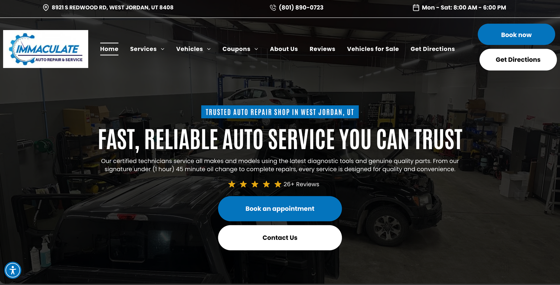 Ut Fix Oil Change Special in West Jordan, UT | Immaculate Auto Repair & Service