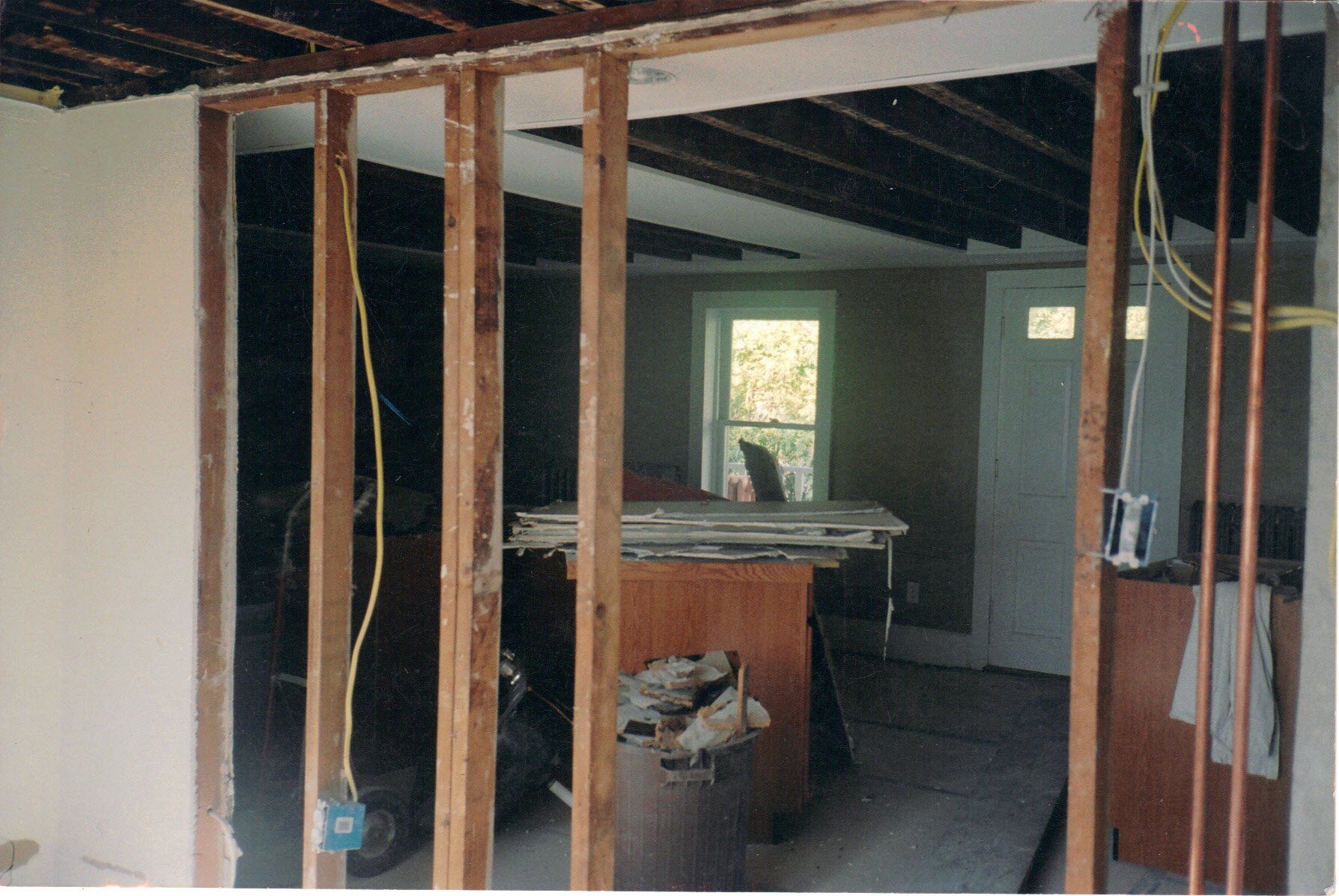 A picture of a room that is being remodeled