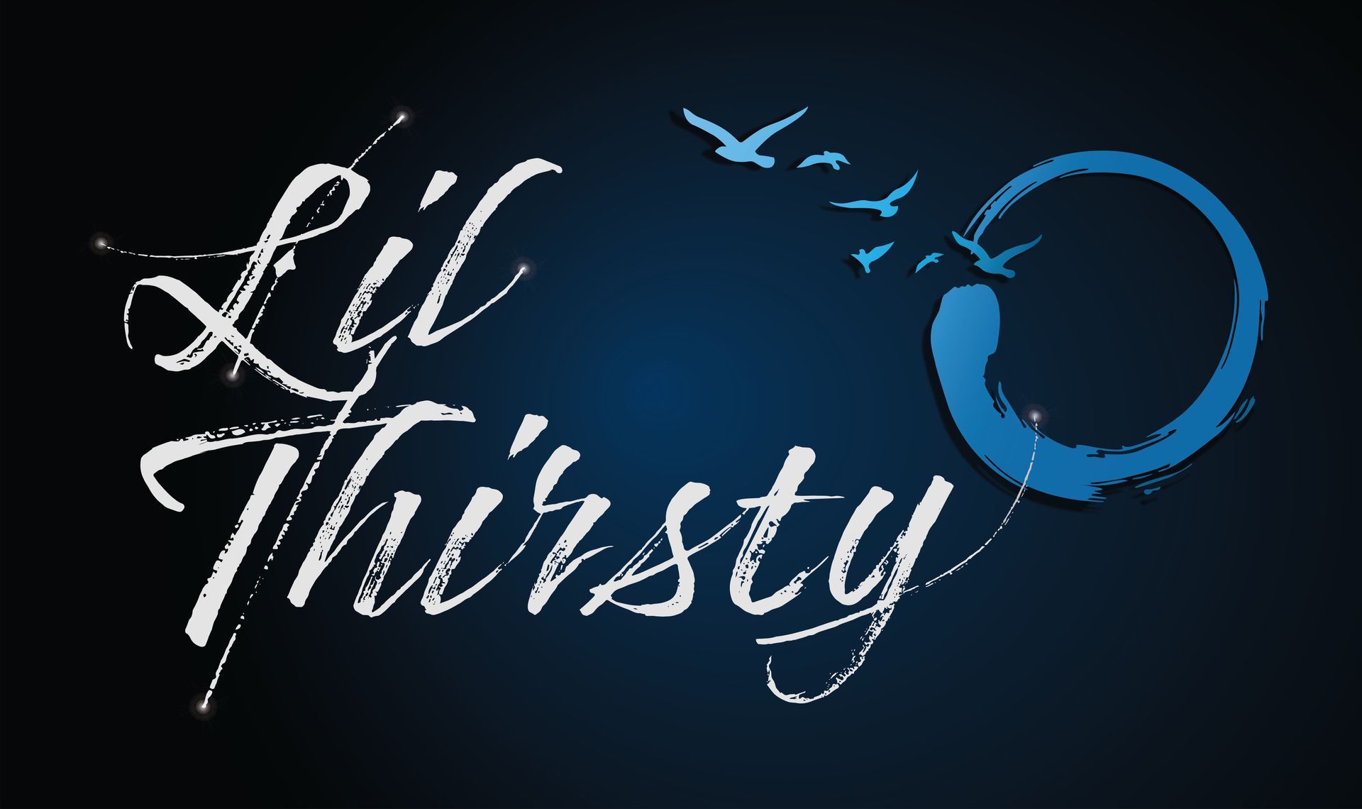 A logo for a company called lil thirsty