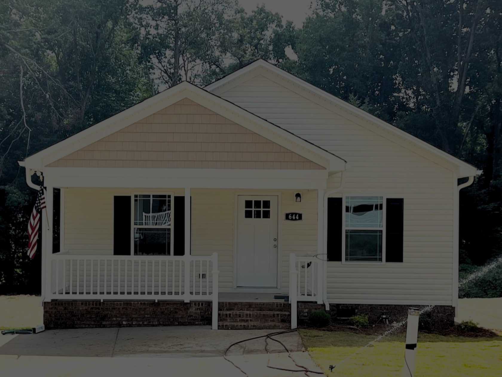 Yellow starter home in Concord, NC