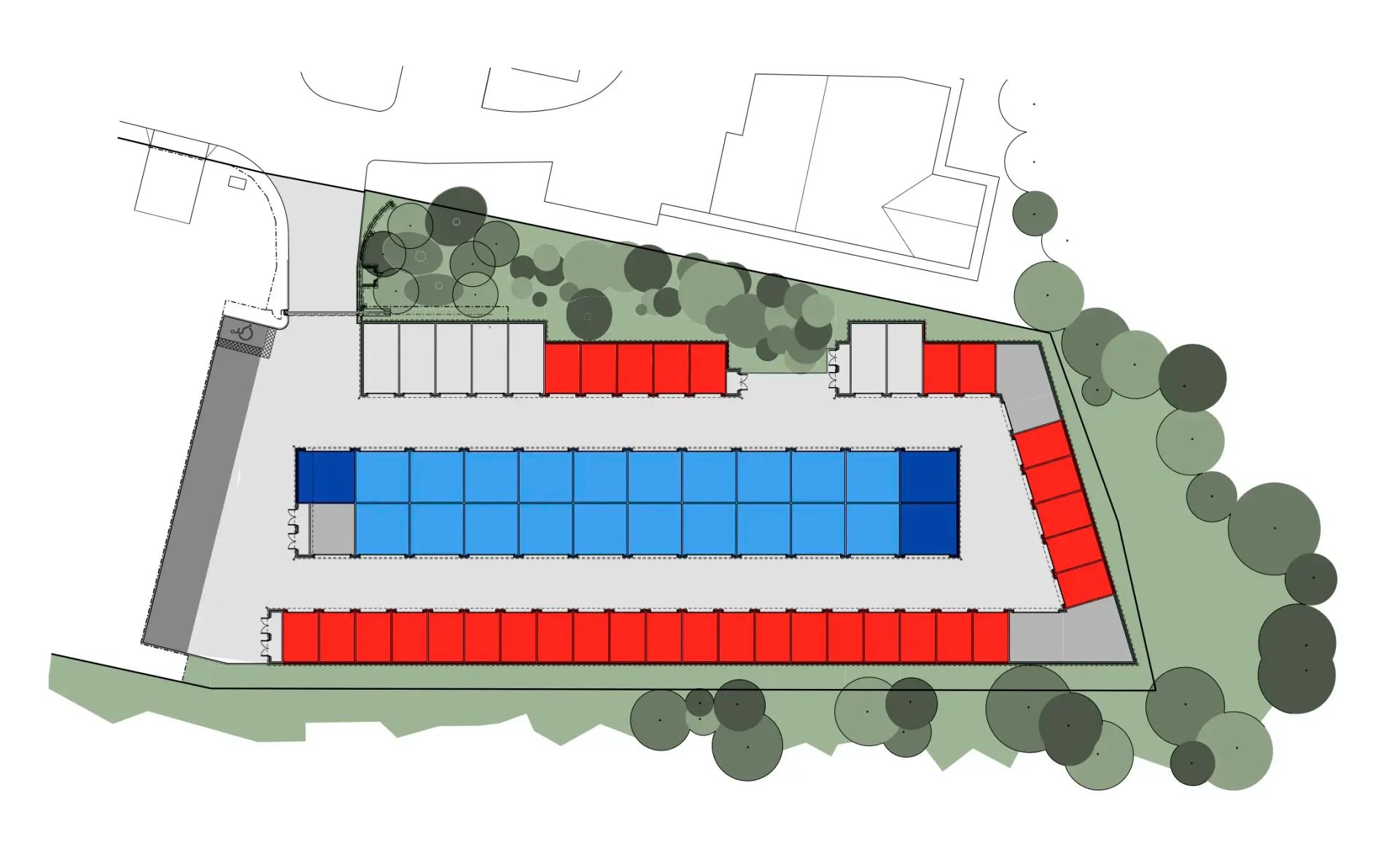 self storage in lincoln site plan