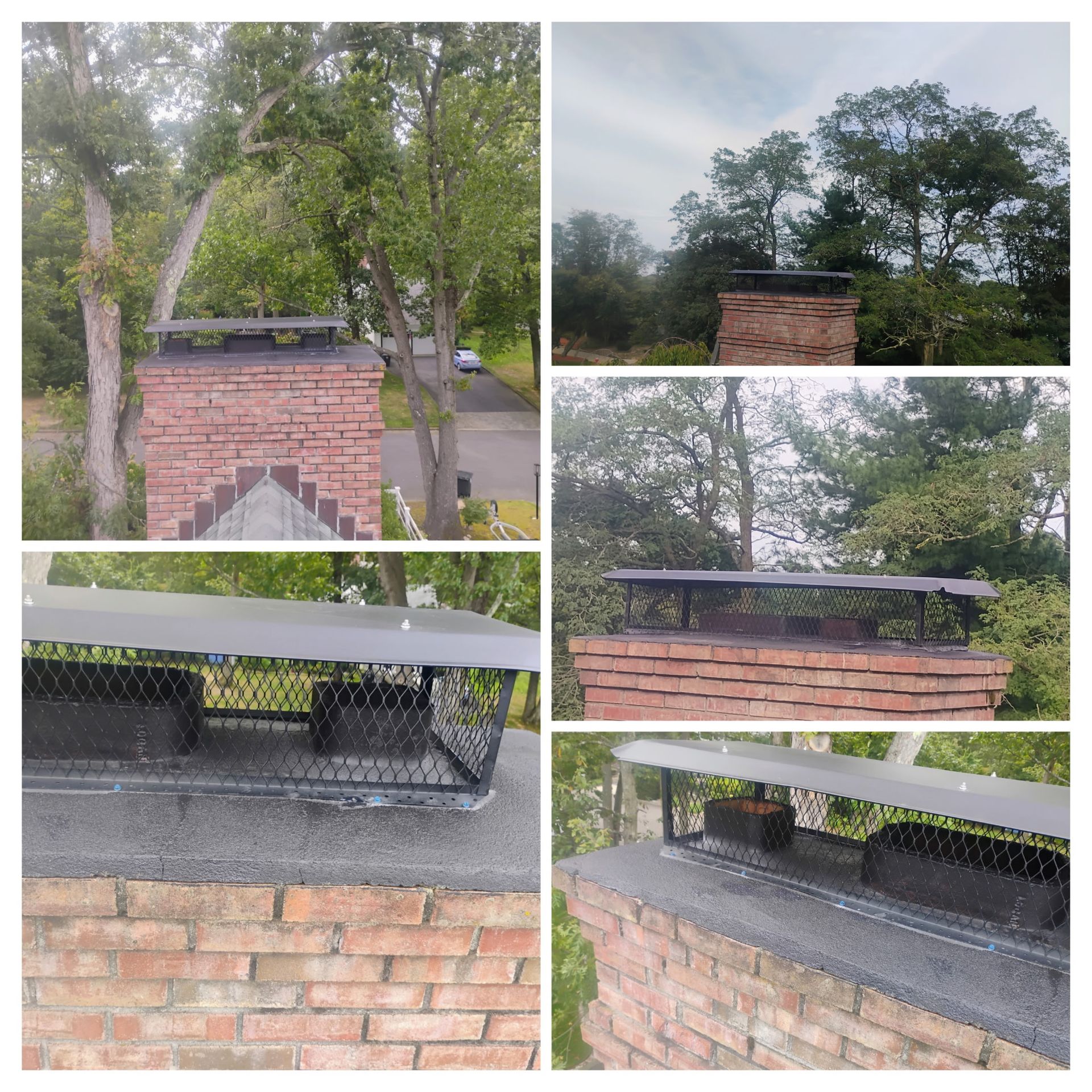 Brick exterior repair and renovation shown through before-and-after project photos.
