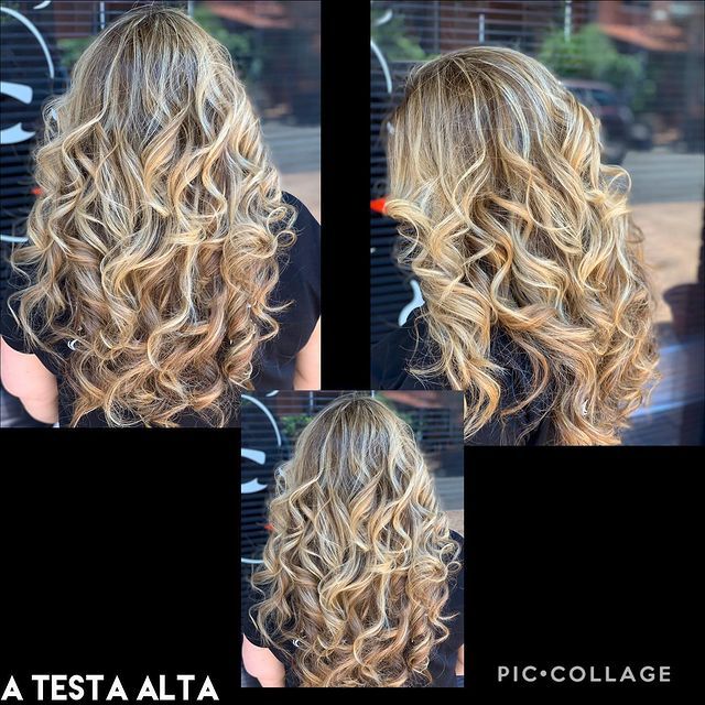 acconciatura per ricci biondi