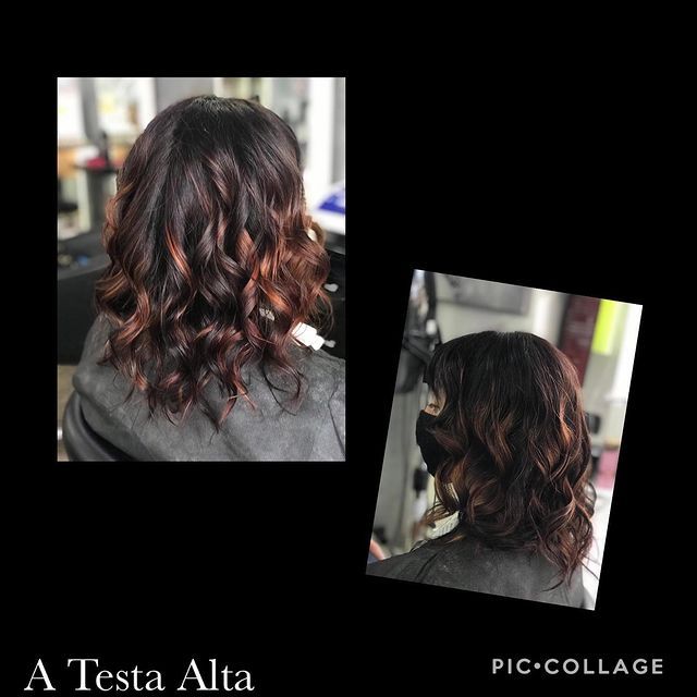 capelli ricci e castani