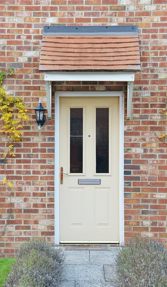Composite door in pastal shade
