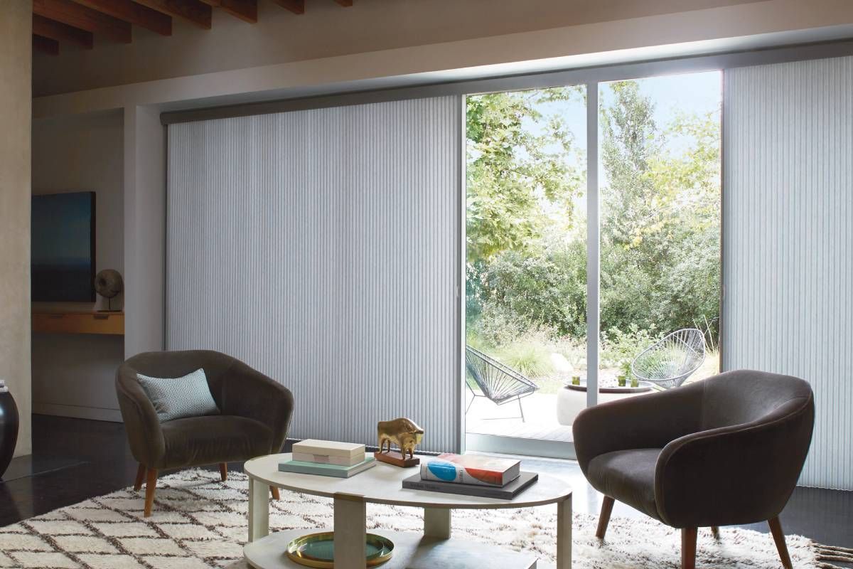 Hunter Douglas Duette® Cellular Shades on sliding glass doors near Fort Lauderdale, Florida (FL)