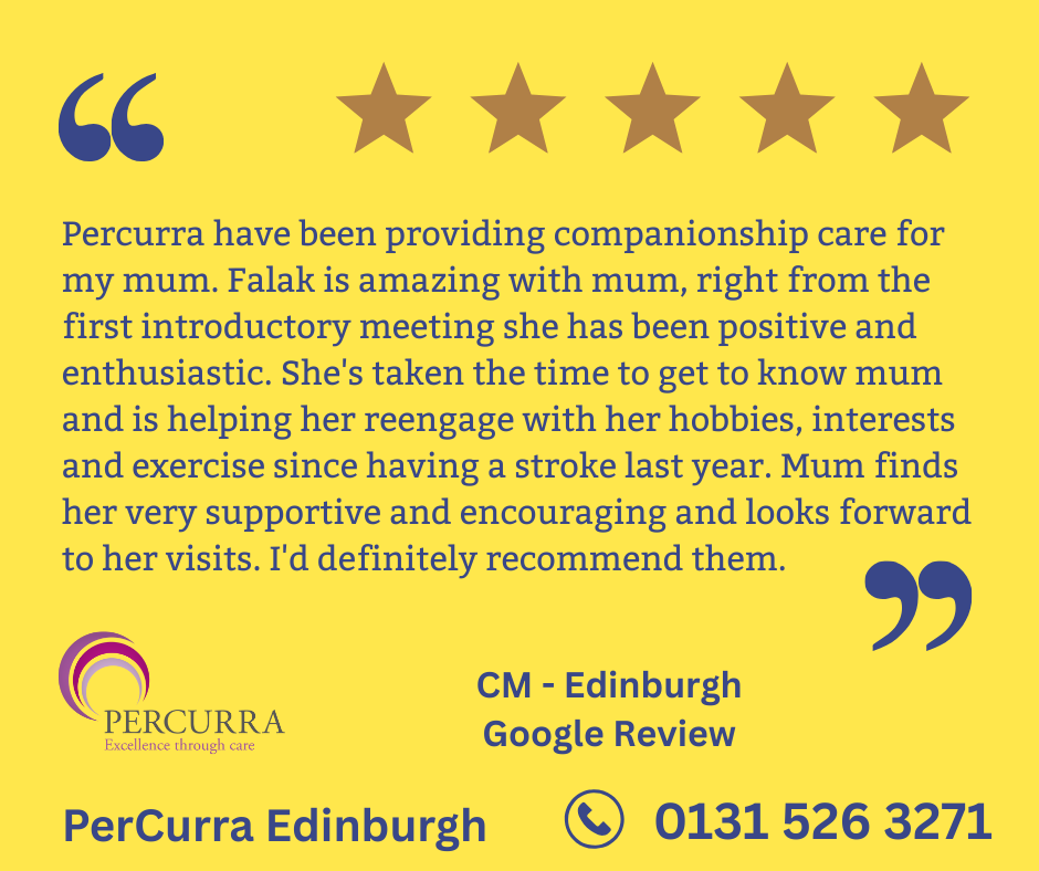 review praising percurra edinburgh service