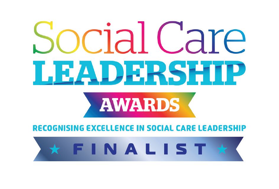 a logo for the social care leadership awards