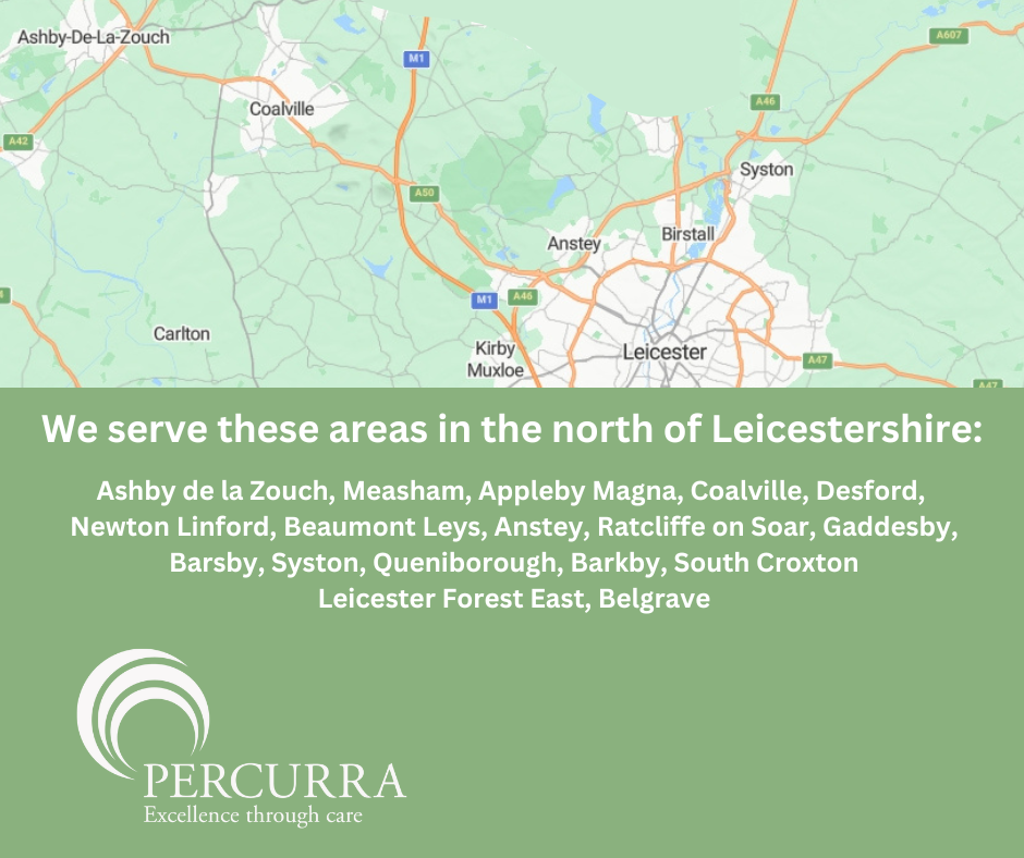 map showing leicestershire towns