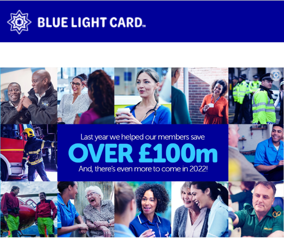 a blue light card advertisement that says last year we helped our members save over £ 100m and there 's even more to come in 2022