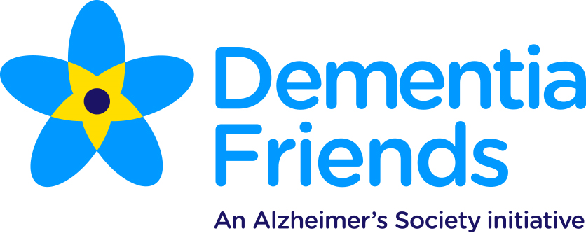 the logo for dementia friends an alzheimer 's society initiative