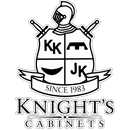 Knight’s Cabinets logo with knight shield and “Since 1983” banner in black and white