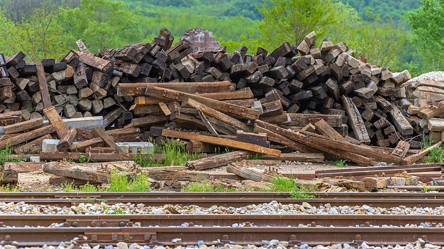 Stack of Railroad Ties