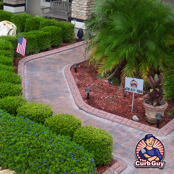 Curb Customization The Curb Guy Mr Curber Landscaping Arkansas Custom basket weave