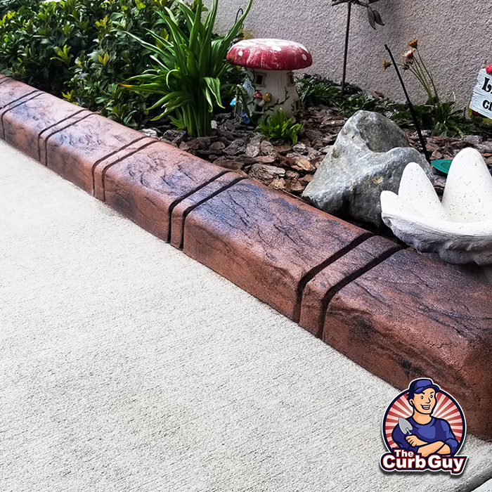 Curb Customization The Curb Guy Mr Curber Landscaping Arkansas Custom Stamped Egding slate tile